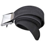 Sublest Ceinture élastique avec boucle US inox, longueur 1,40 m , épaisseur 3 mm. Caoutchouc rugueux comme sur les Marseillaises