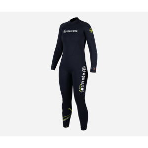 Combinaison Aqualung Wave Jumpsuit 6 mm avec cagoule intégrée Femme noir/vert – M