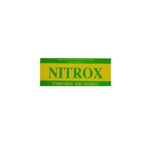 Autocollant NITROX Jaune et vert 30 x 10 cm SPD
