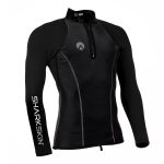 Haut manches longues Sharkskin performance wear demi zip orange/noir homme Taille LGE Couleur Orange/noir