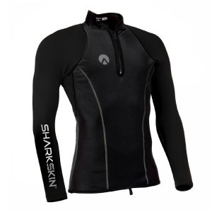Haut manches longues Sharkskin performance wear demi zip orange/noir homme Taille LGE Couleur Orange/noir