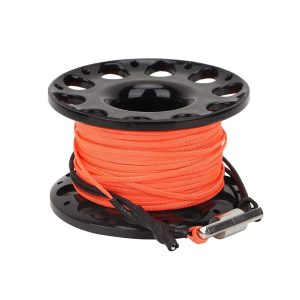 Spool alu noir mousqueton inox 30M