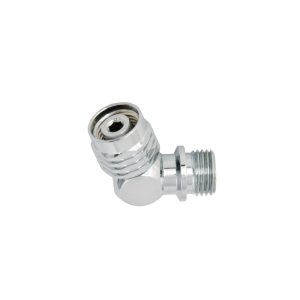 Connecteur rotatif chrome BESTDIVERS 2e étage 90° 9/16" M–9/16" F