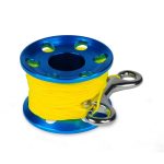Moulinet aluminium BESTDIVERS F29 Ø69 mm bleu - fil 45 m Ø1,2 mm