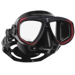 Masque Scubapro Zoom Rouge Noir - Noir