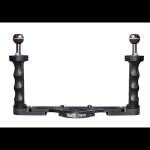 Platine double Supe réglable aluminium (302 à 356mm) avec boules 25mm Noir