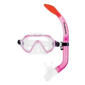 Kit masque & tuba Scubapro Spider combo enfants Rose